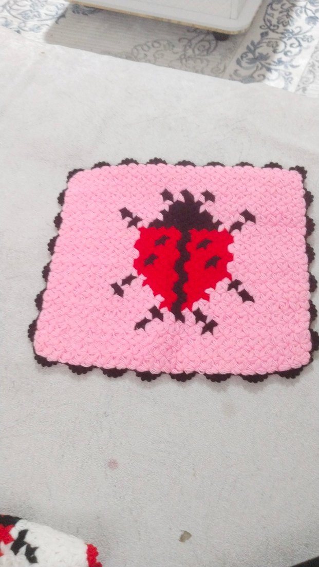 Pembe Uğur Böceği Desenli Banyo lifi - Görsel 2