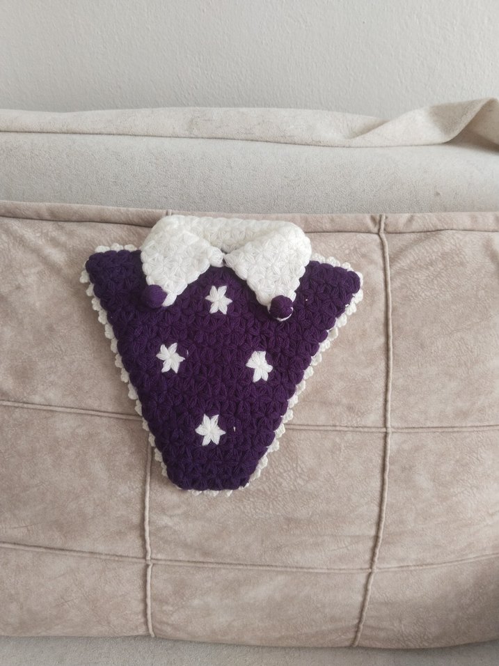 Kırmızı,mavi,mor örgü Banyo lifi - Görsel 3