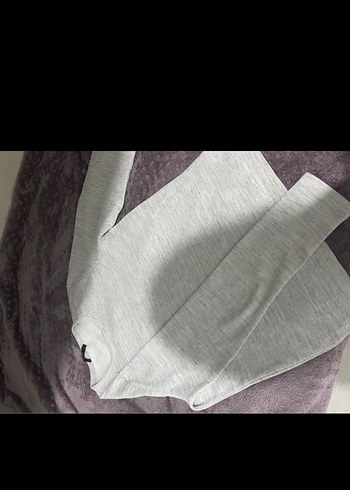 Gri Erkek Keten Sweatshirt Uzun Kollu - Görsel 2