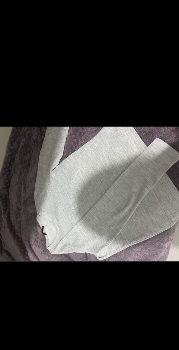 Gri Erkek Keten Sweatshirt Uzun Kollu - Görsel 2