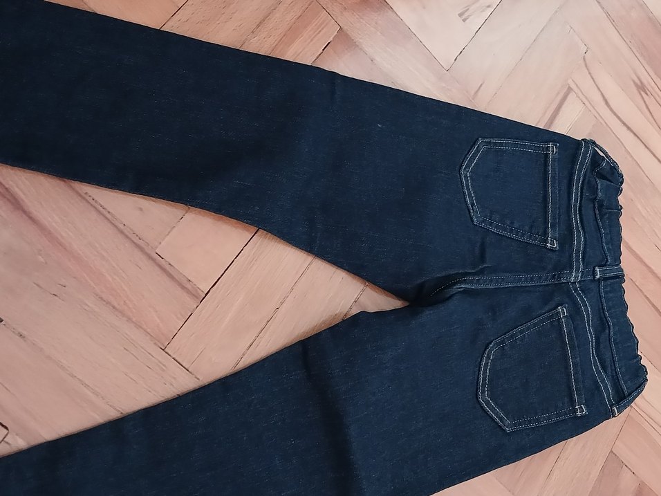 Kız çocuk Lacivert Kemerli Regular Fit Denim Pantolon - Görsel 2