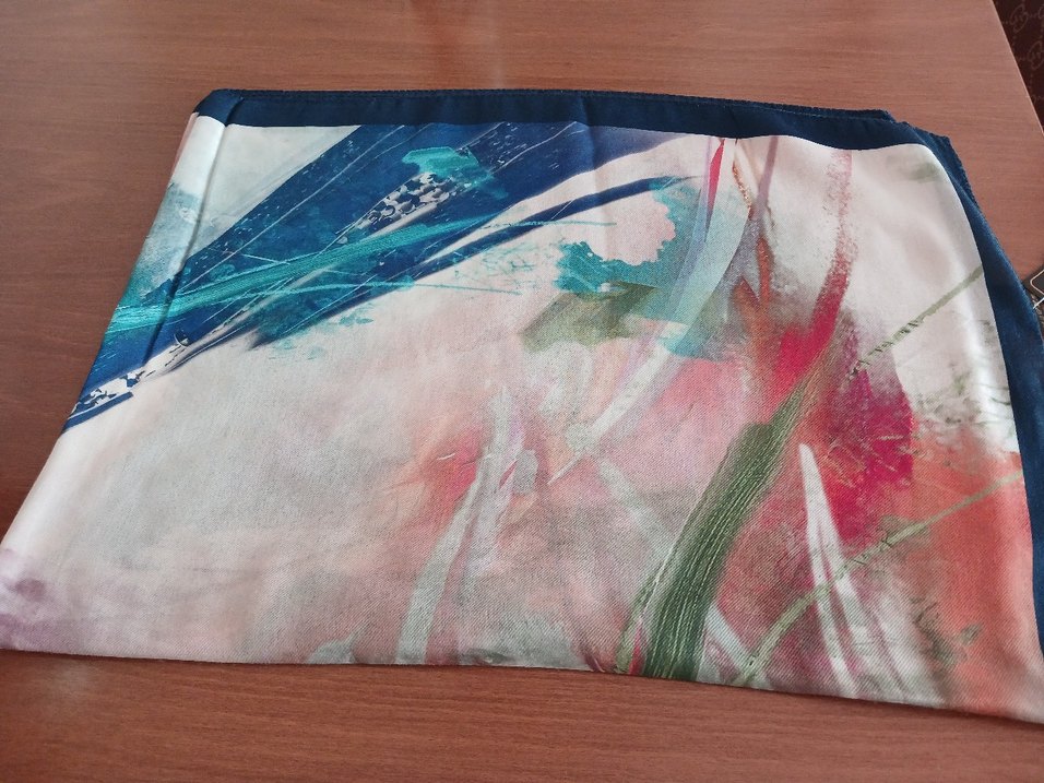 Çok Renkli Bohem Tarz İpek Şal - Görsel 2