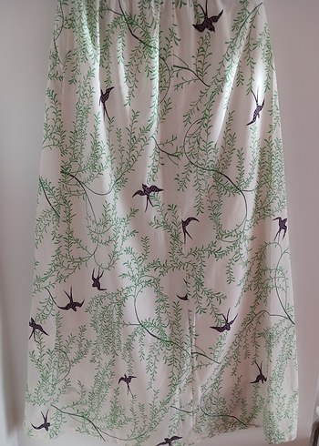 Yeşil Baskılı Uzun Kadın Etek - Görsel 2