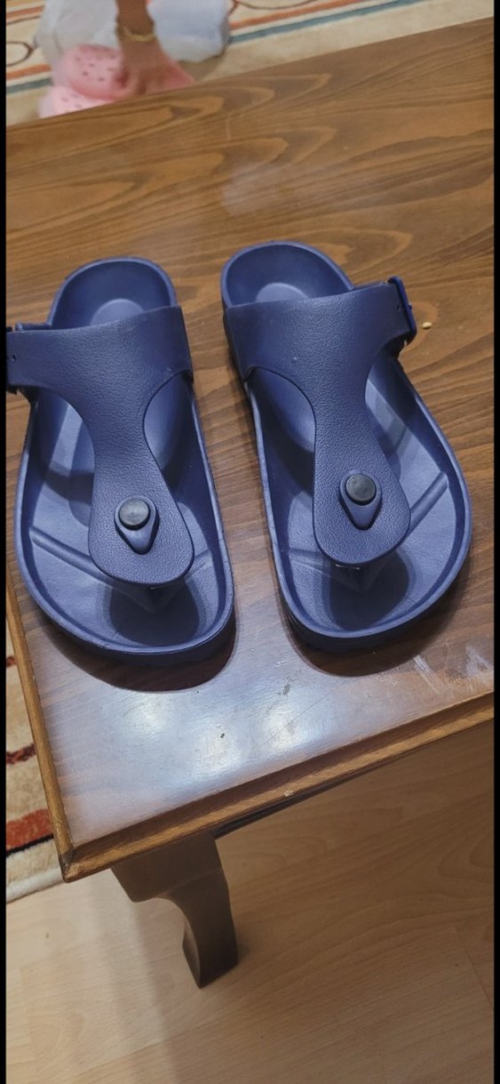 Erkek Mavi Kauçuk Tokalı Sandalet - Görsel 2