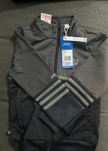 Erkek Adidas Gri Fermuarlı Eşofman Takımı - Görsel 3