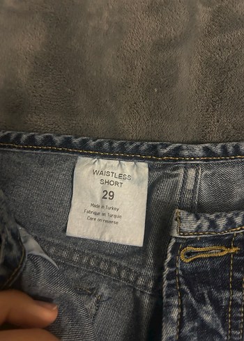 mavi kısa Kot Şort - Görsel 2