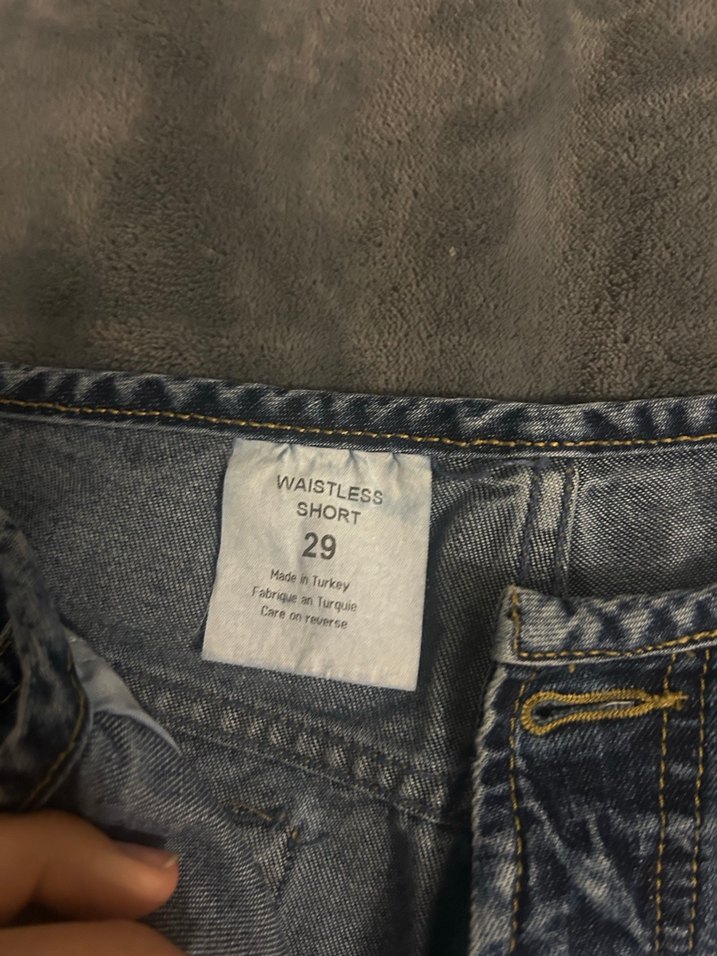 mavi kısa Kot Şort - Görsel 2