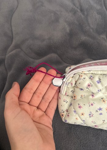 Çiçek Desenli Bohem Fermuarlı Makyaj Çantası - Görsel 2
