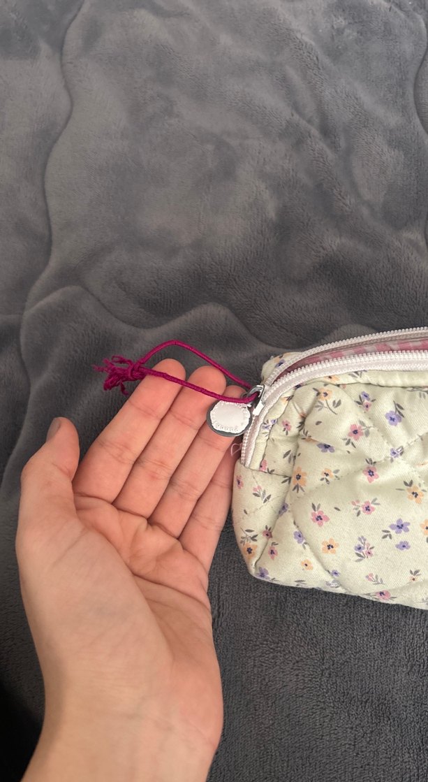 Çiçek Desenli Bohem Fermuarlı Makyaj Çantası - Görsel 2