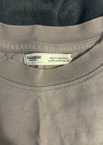 Gri Kısa Kollu kadın Keten Tişört - Görsel 2