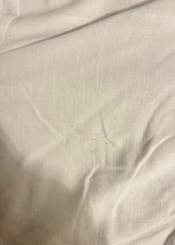 Düğmeli Beyaz Keten Kadın Gömlek - Görsel 2