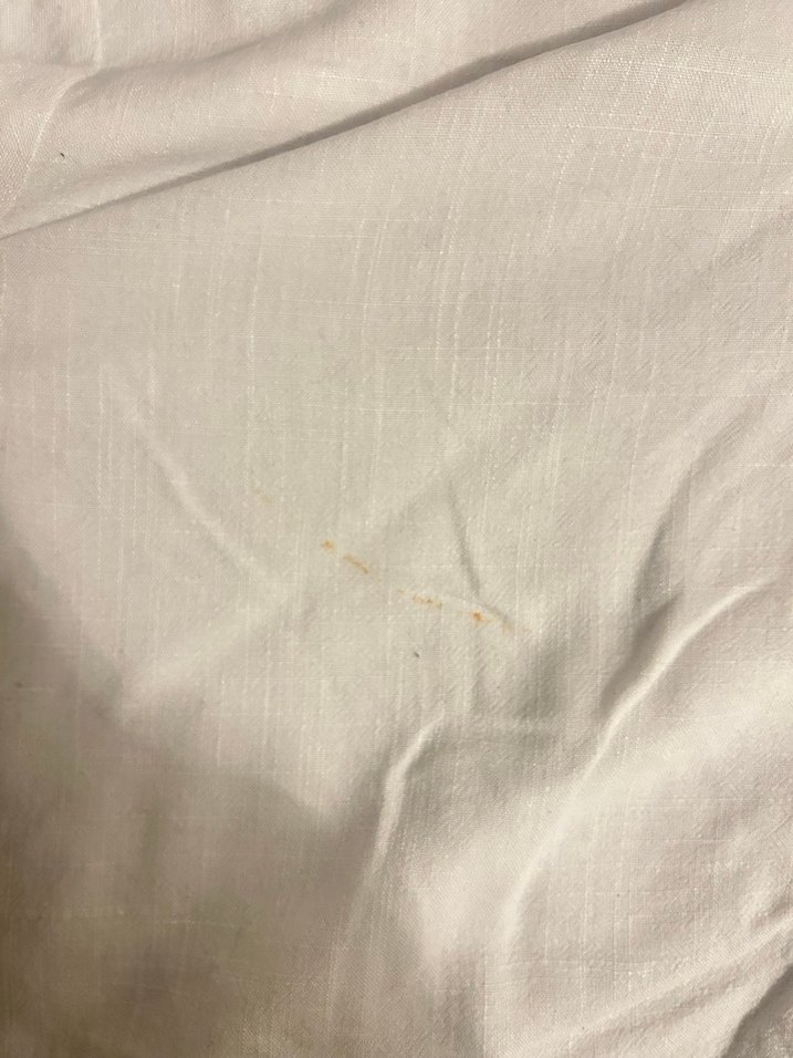 Düğmeli Beyaz Keten Kadın Gömlek - Görsel 2