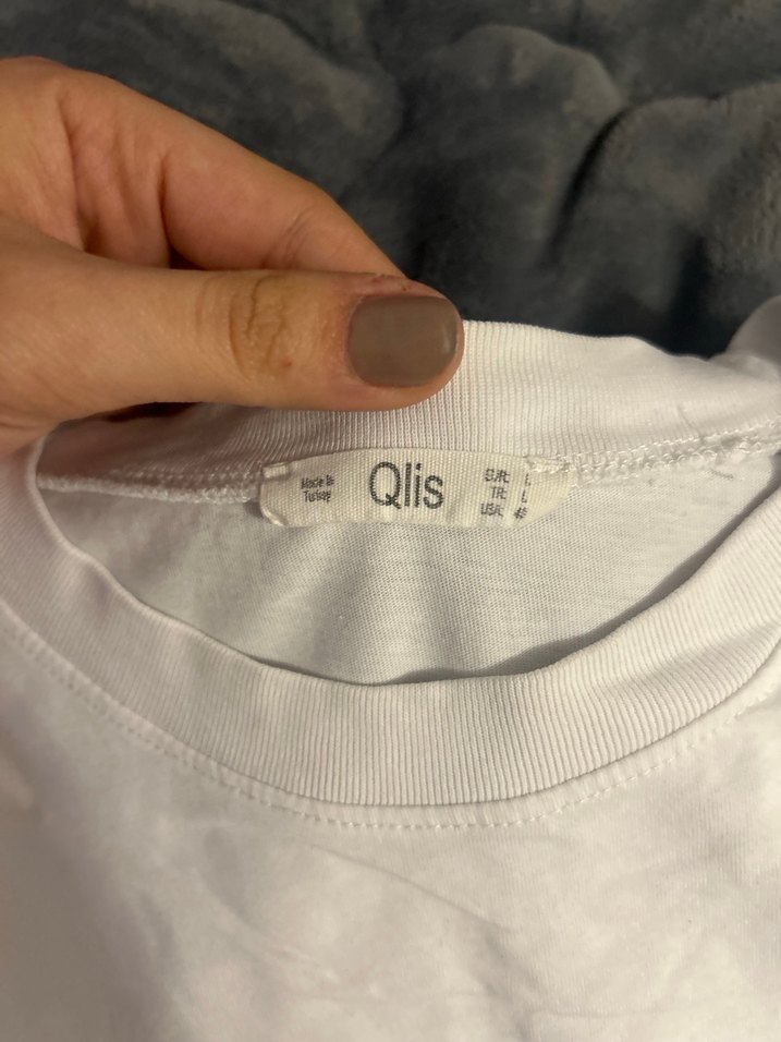 Beyaz Denim Yıldız Baskılı Kadın Tişört - Görsel 2