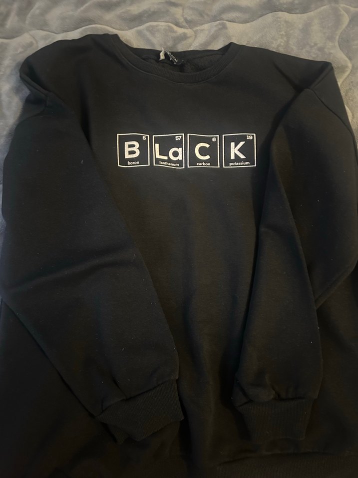 Siyah Kadın Baskılı Sweatshirt - Görsel 2