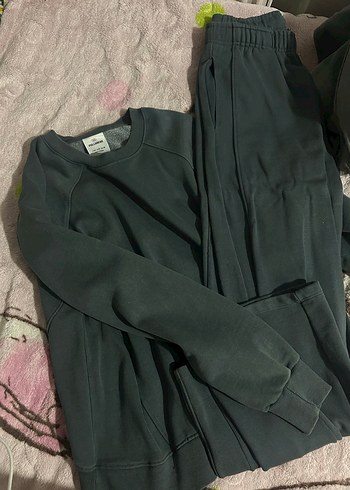 Pull and Bear Koyu Gri Rahat Esofman Takimi