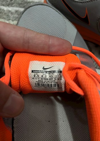 Gri Turuncu Bağcıklı Spor erkek ayakkabı - Görsel 5