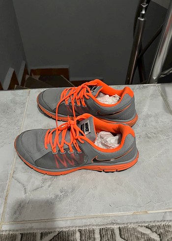 Gri Turuncu Bağcıklı Spor erkek ayakkabı - Görsel 2