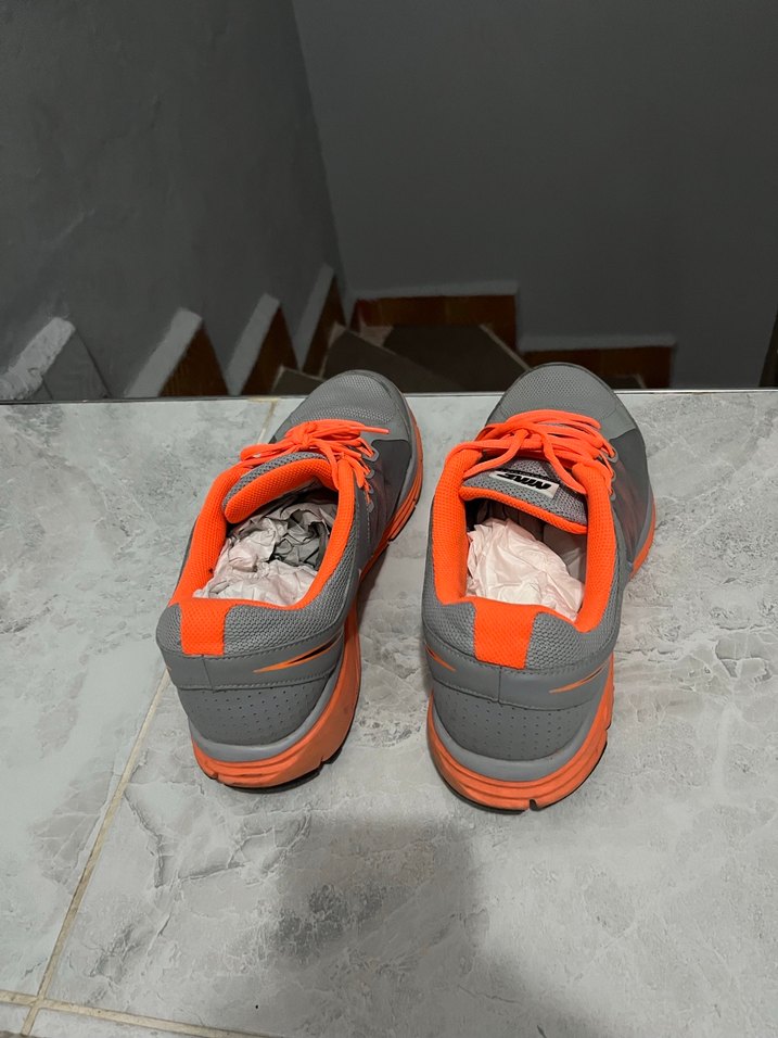 Gri Turuncu Bağcıklı Spor erkek ayakkabı - Görsel 3