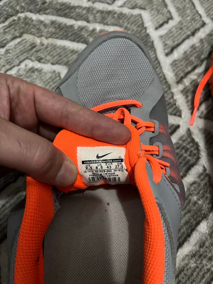 Gri Turuncu Bağcıklı Spor erkek ayakkabı - Görsel 4