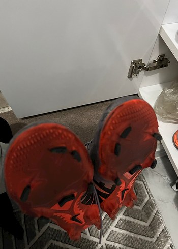 Gri Erkek Futbol Ayakkabısı Velcro Detaylı - Görsel 8