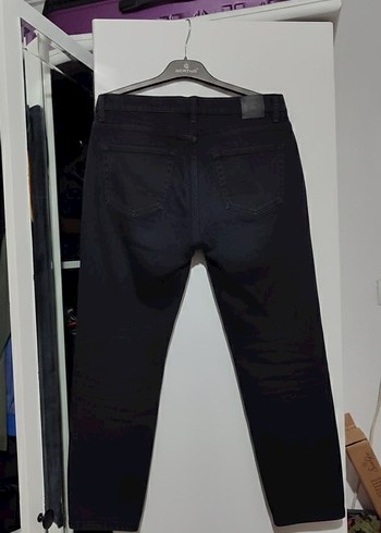 amBar Siyah Düğmeli Bol Kesim Midi Kot - Görsel 2