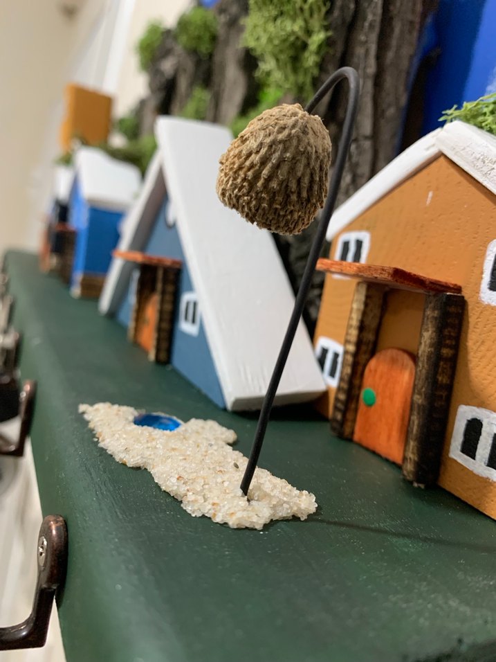 7 Kancalı Renkli Ahşap Ev Temalı Anahtarlık - Görsel 3