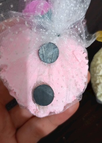 Renkli Çiçek Desenli mıknatıslı renkli Taşdan yapılma dolap süsü - Görsel 3