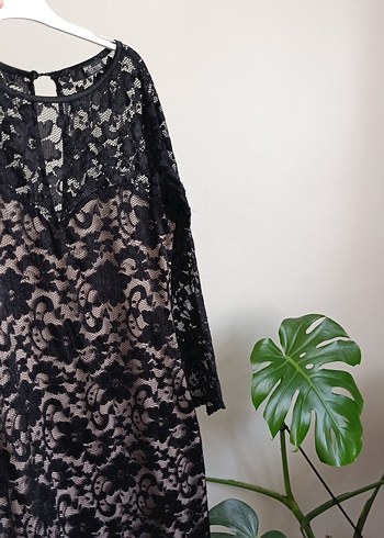 Dantelli Siyah Uzun Kadın Abiye Elbise - Görsel 12