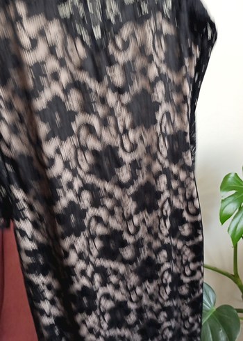 Dantelli Siyah Uzun Kadın Abiye Elbise - Görsel 6