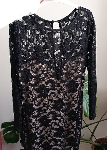 Dantelli Siyah Uzun Kadın Abiye Elbise - Görsel 14