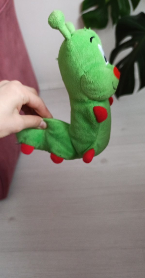 Yeşil Renkli Peluş Tırtıl Oyuncak - Görsel 3