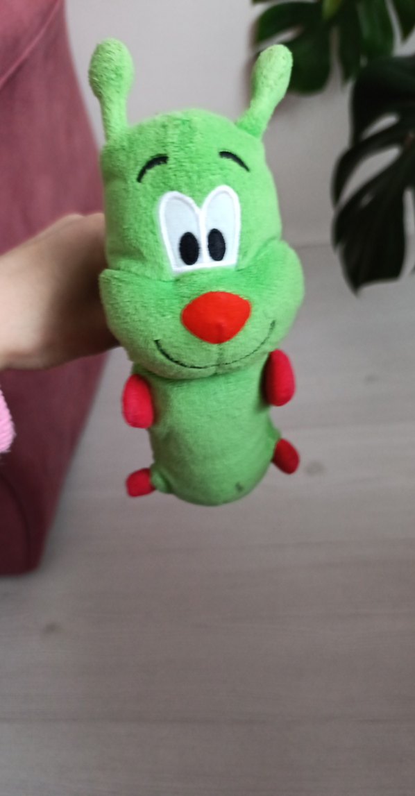 Yeşil Renkli Peluş Tırtıl Oyuncak - Görsel 2