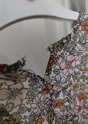 Bohem V Yaka Uzun Kollu şifon Bluzu - Görsel 4