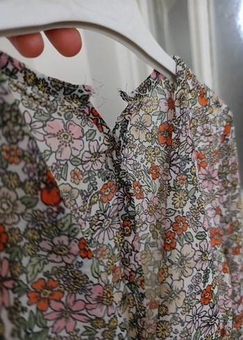 Bohem V Yaka Uzun Kollu şifon Bluzu - Görsel 5