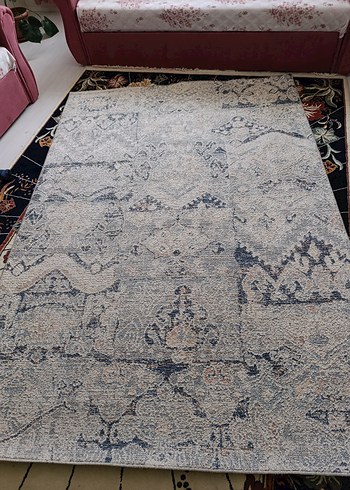 Gri Bohem Desenli Halı - Görsel 2