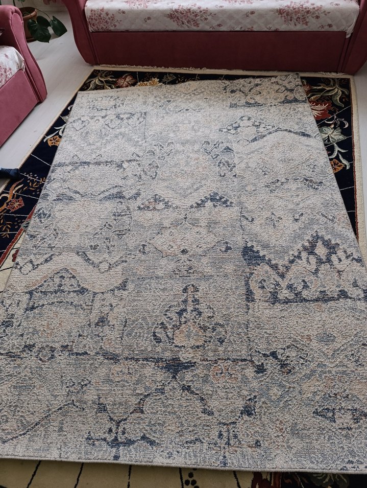 Gri Bohem Desenli Halı - Görsel 2