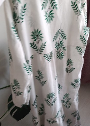 Yeşil Baskılı Bohem Uzun Elbise - Görsel 5