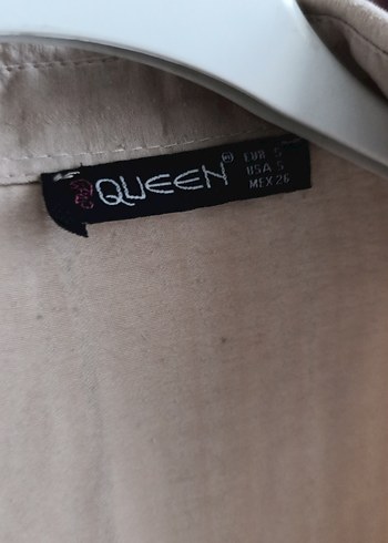 Bej Düğmeli Keten Kadın Gömlek - Görsel 4