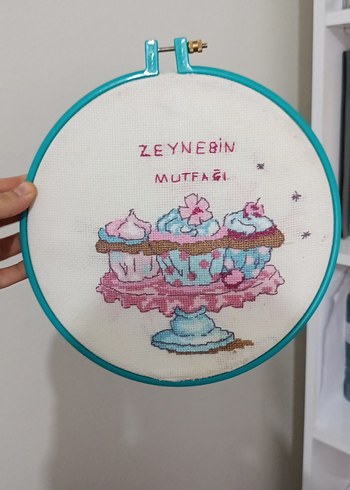 Bohem Tarzda kanaviçe Nakışlı Mutfak Süsü - Görsel 3