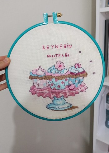 Bohem Tarzda kanaviçe Nakışlı Mutfak Süsü - Görsel 2