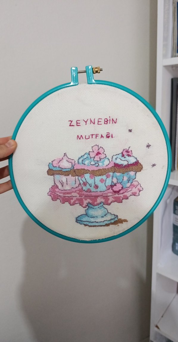 Bohem Tarzda kanaviçe Nakışlı Mutfak Süsü - Görsel 2