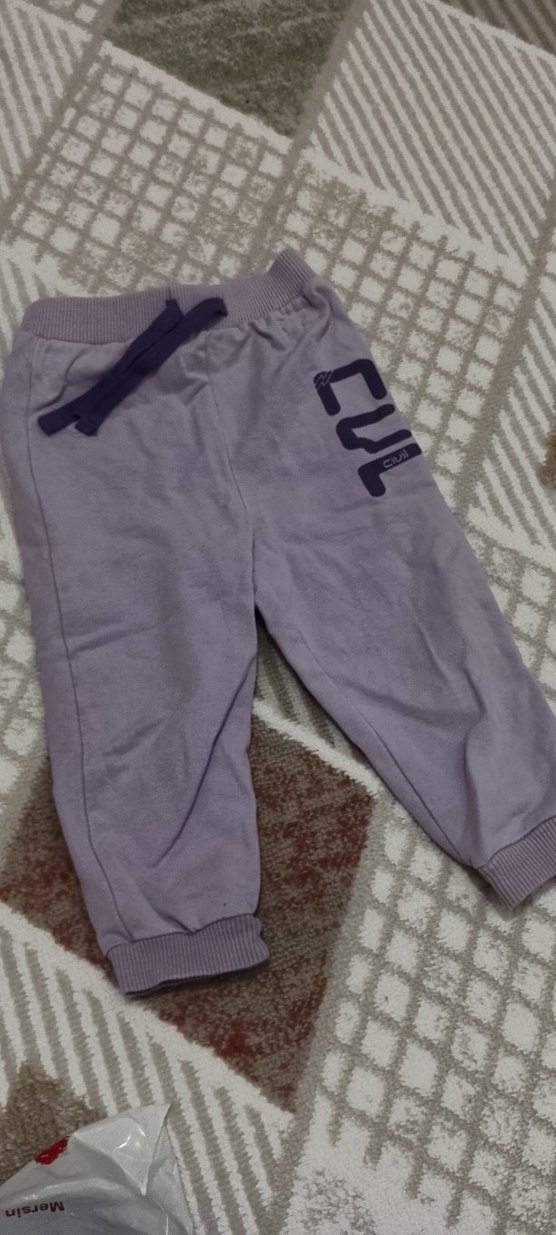 Mor Rahat Kesim Kız Çocuk Eşofman Altı - Görsel 2