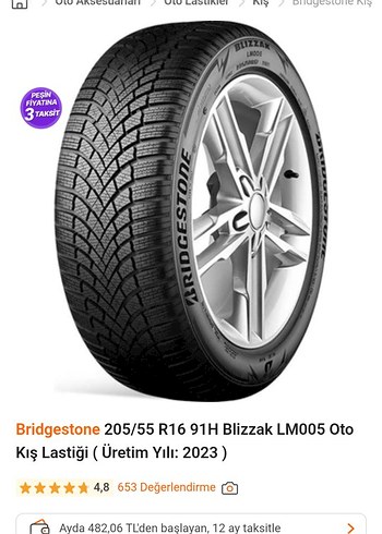 kışlık lastik 205/55/r16 - Görsel 5