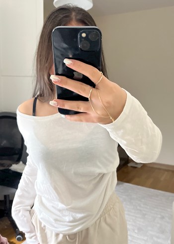 Beyaz  Keten Gömlek - Görsel 2