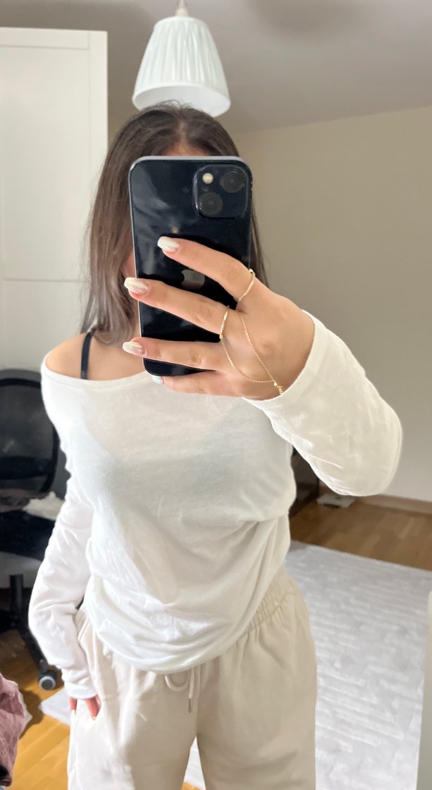 Beyaz  Keten Gömlek - Görsel 2