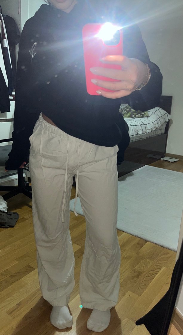 Bej Kadın Keten Salaş Pantolon - Görsel 2