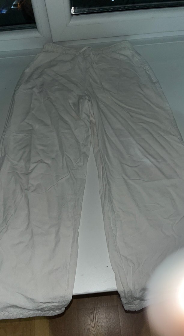 Bej Kadın Keten Salaş Pantolon - Görsel 3