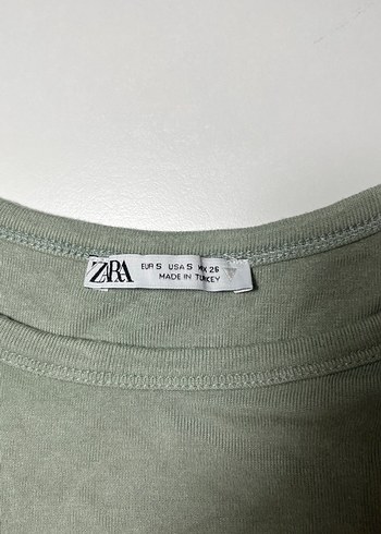 Kadın Bej Kısa Kollu Crop Top - Görsel 4