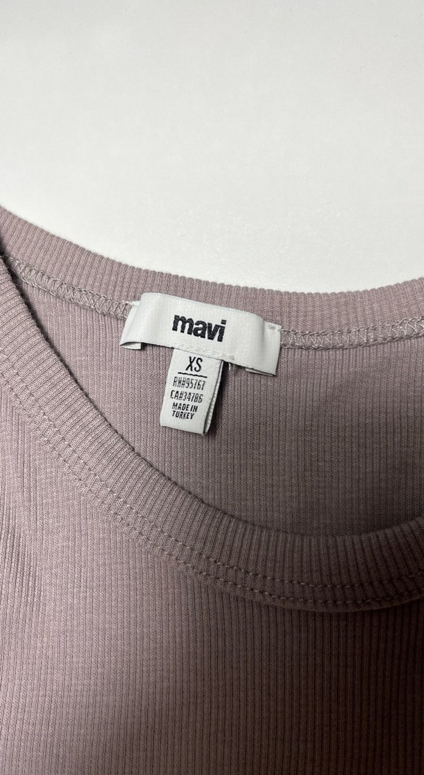 Bej Yüksek Yakalı Kadın Crop Top - Görsel 4