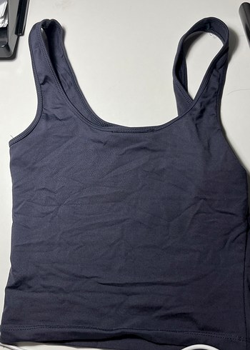 Lacivert askılı crop - Görsel 4